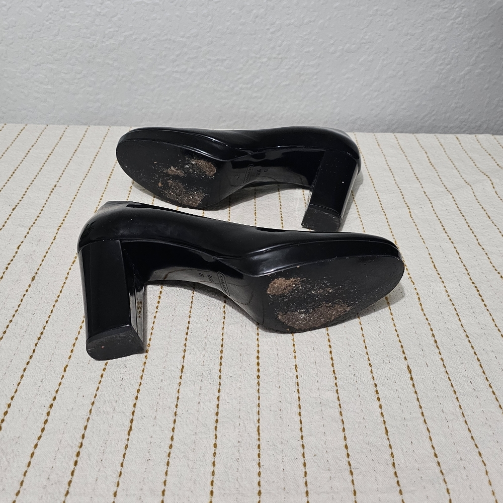 COACH Black Patent pumps - Picture 6 of 10